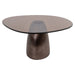 Richmond Organische Salontafel Hayden Glas, 90 x 86cm - Brons