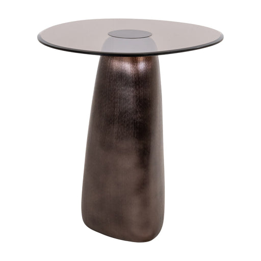 Richmond Organische Bijzettafel Hayden Glas, 57 x 55cm - Brons - ThatLyfeStyle