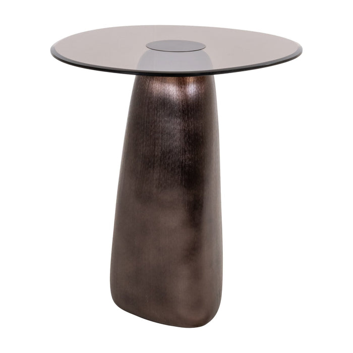 Richmond Organische Bijzettafel Hayden Glas, 57 x 55cm - Brons - ThatLyfeStyle