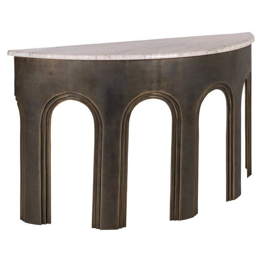 Richmond Sidetable Sanchis Marmer en Brass Antique, 140cm - Goud - ThatLyfeStyle