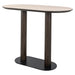Richmond Ovale Bartafel Ritz Travertin en eiken, 140 x 75cm - Bruin - Ovaal