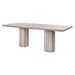 Richmond Eettafel Nebula Marmer en travertinlook, 225 x 100cm - Grijs
