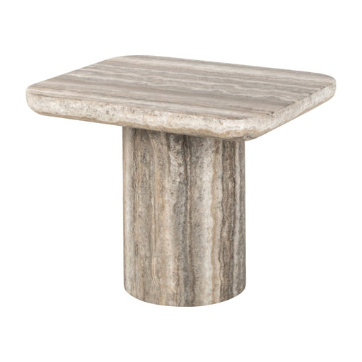 Richmond Salontafel Denizly Marmer en travertin, 65 x 50cm - Grijs - ThatLyfeStyle