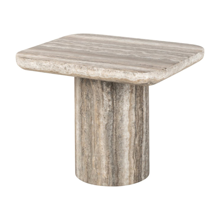 Richmond Salontafel Denizly Marmer en travertin, 65 x 50cm - Grijs