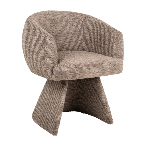 Richmond Draaibare Eetkamerstoel Quiriro Linear stof - Mocca - ThatLyfeStyle