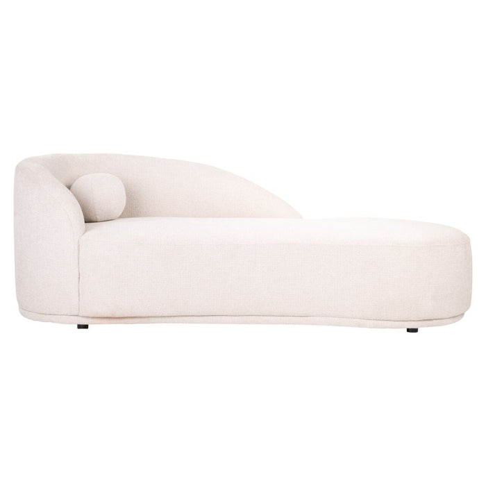 Richmond Chaise Longue Emma Geweven stof - Crème - ThatLyfeStyle