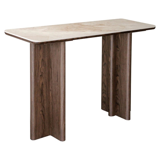 Richmond Sidetable Colson Keramiek en hout, 120cm - Bruin - ThatLyfeStyle