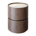 Richmond Ronde Bijzettafel Ellery Keramiek, Met 2 lades, 50cm - Bruin - ThatLyfeStyle