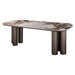 Richmond Deens Ovale Eettafel Langford Marmerlook en eiken, 230 x 110cm - Bruin - Ovaal