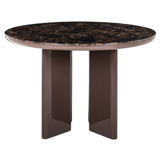Richmond Ronde Eettafel Almundi Keramiek, Ø120cm - Chocolat Brown - ThatLyfeStyle