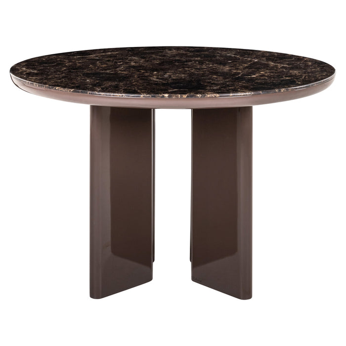 Richmond Ronde Eettafel Almundi Keramiek, Ø120cm - Chocolat Brown