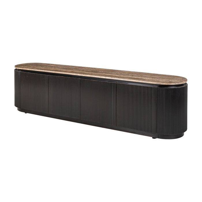 Richmond TV-meubel Russo Travertin en brass, 200cm - Bruin