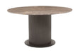 Richmond Ronde Eettafel Russo Travertin en brass, 140cm - Bruin