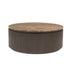 Richmond Ronde Salontafel Russo Travertin en brass, 90cm - Bruin