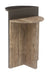 Richmond Bijzettafel Russo Travertin en brass, 40cm - Bruin - Rond