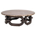 Richmond Salontafel Chainey Travertine en Mango - Ash Brown, 110cm - Rond