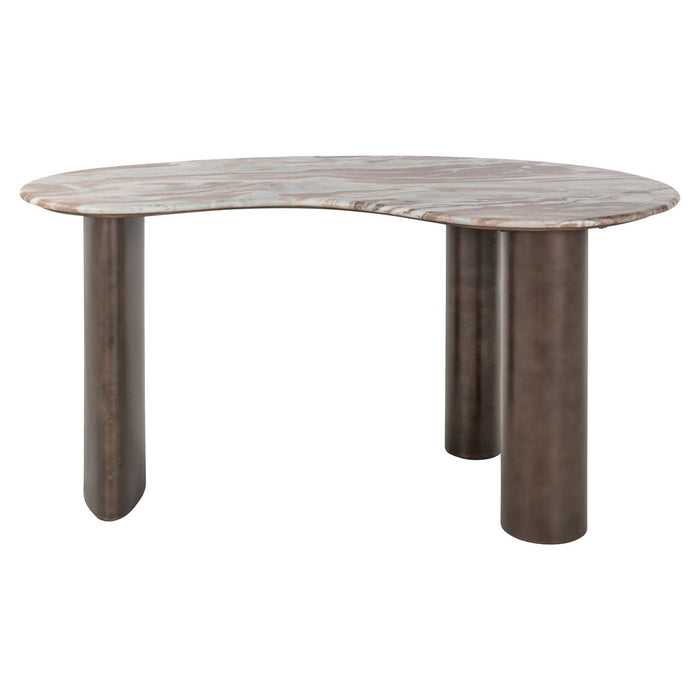 Richmond Organisch Bureau Brando Marmer en MDF, 160 x 80cm - Bruin