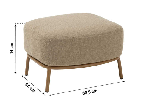 4 Seasons Biarritz footstool amber with cushion