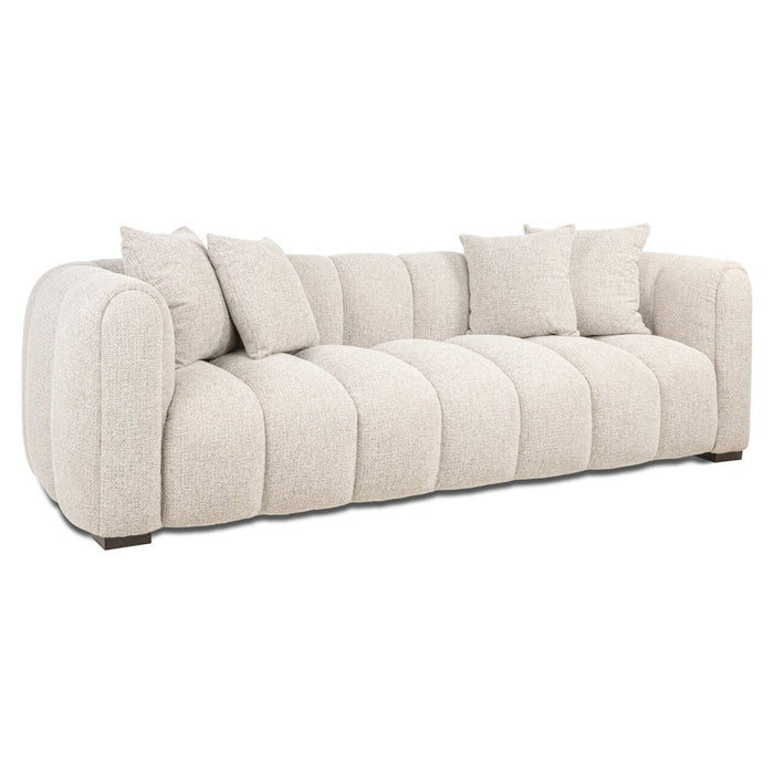 Richmond 3-zits Bank Novaro Geweven stof, 236cm - Naturel - ThatLyfeStyle