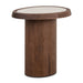 Richmond Organische Bijzettafel Melrose Marmer en mangohout, 39 x 50cm - Bruin