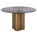 Richmond Ronde Eettafel Glastonburry Glas, Ø135cm - Gold Antique