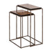 Richmond Bijzettafel Villano Bronskleurig glas, Set van 2 stuks - ThatLyfeStyle