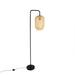 Oosterse vloerlamp zwart met bamboe - Yvonne - ThatLyfeStyle