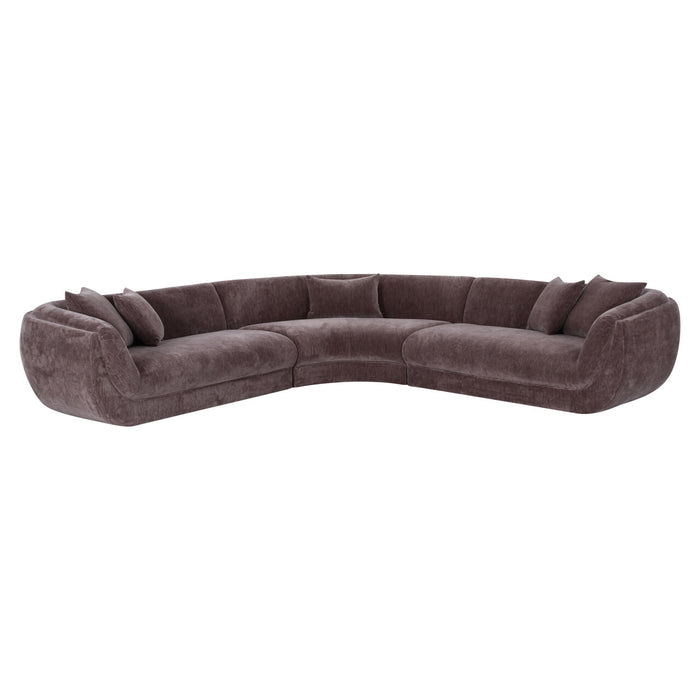 Richmond Organische Hoekbank Gianelle 310cm, Be Straight stof - Dark Brown