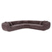 Richmond Organische Hoekbank Gianelle 310cm, Be Straight stof - Dark Brown