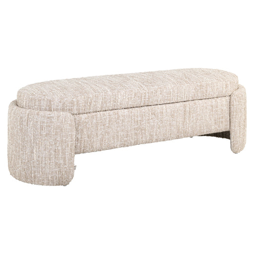 Richmond Bankje Cupid Met opbergruimte, Beige Angora, 150cm - ThatLyfeStyle