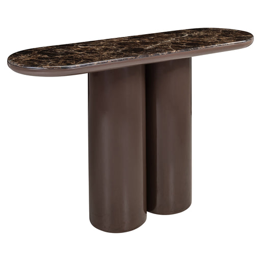 Richmond Ovale Sidetable Almundi Keramiek en MDF, 120cm - Chocolat Brown - ThatLyfeStyle