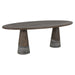 Richmond Ovale Eettafel Harper Eiken en marmer, 230 x 110cm - Smoked Charchoal - Ovaal