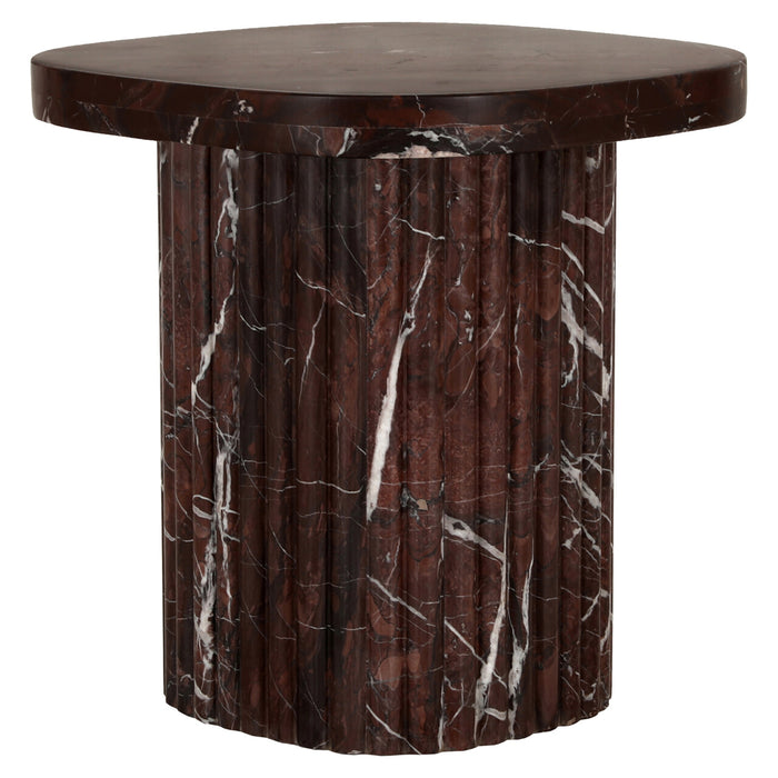 Richmond Bijzettafel Orchid Marmer, 46 x 46cm - Burgundy