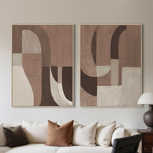 Richmond Wall Art Tatu, set van 2 stuks - Bruin - ThatLyfeStyle