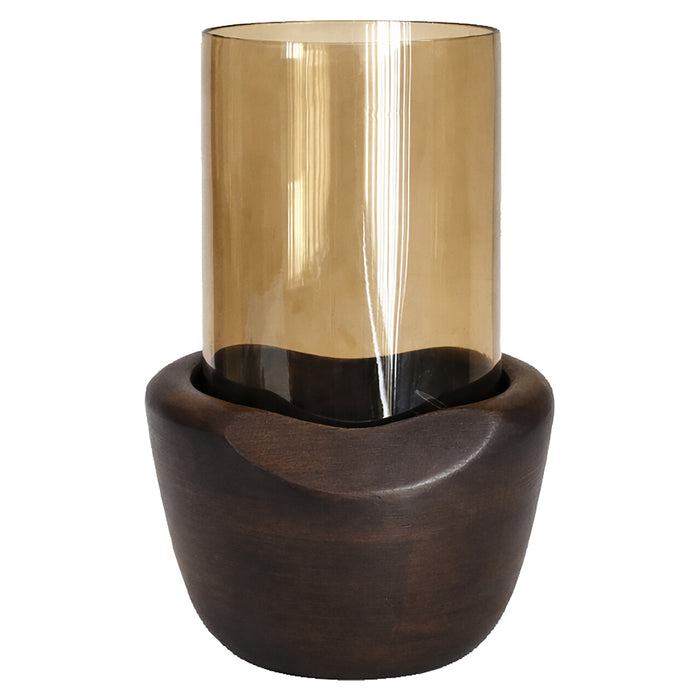 Richmond Windlicht Jade 21cm - Walnut