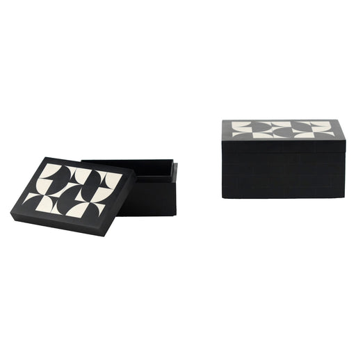 Richmond Opbergdoos Rae Set van 2 stuks - Black/White