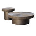 Richmond Salontafel Lindo Metaal/Mdf, 90cm, Set van 2 stuks - Rond