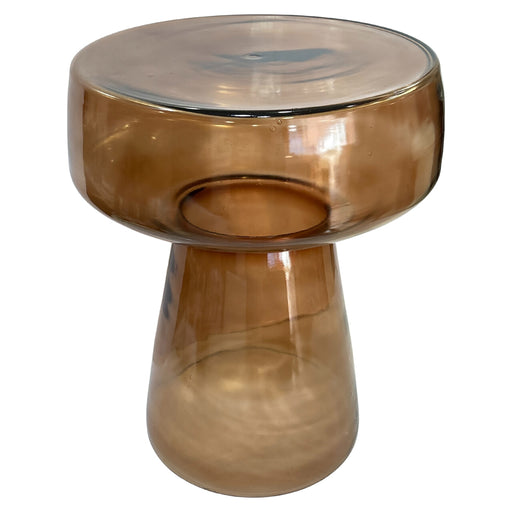 Richmond Ronde Bijzettafel Isa Glas, 40cm - Brown