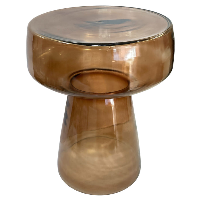 Richmond Ronde Bijzettafel Isa Glas, 40cm - Brown