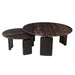 Richmond Salontafel Menton Marmer - Burgundy, Set van 2 stuks - Rond