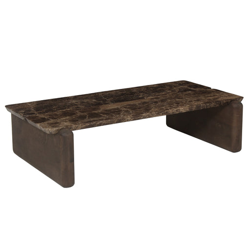 Richmond Salontafel Lagrasse Eiken en Marmer, 120 x 70cm - Dark Brown
