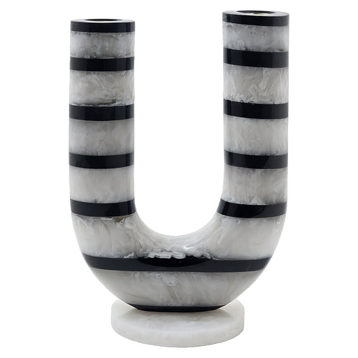 Richmond Kandelaar River Resin, 20cm - Grijs - ThatLyfeStyle