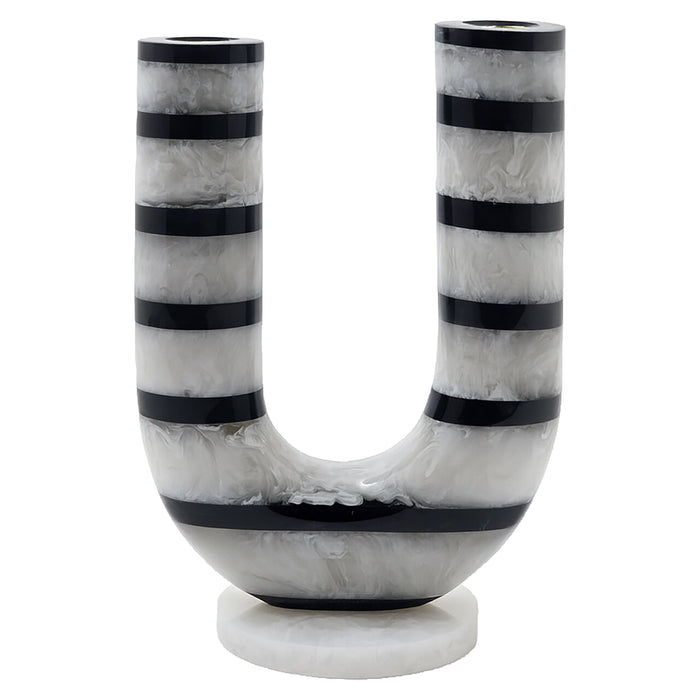 Richmond Kandelaar River Resin, 20cm - Grijs
