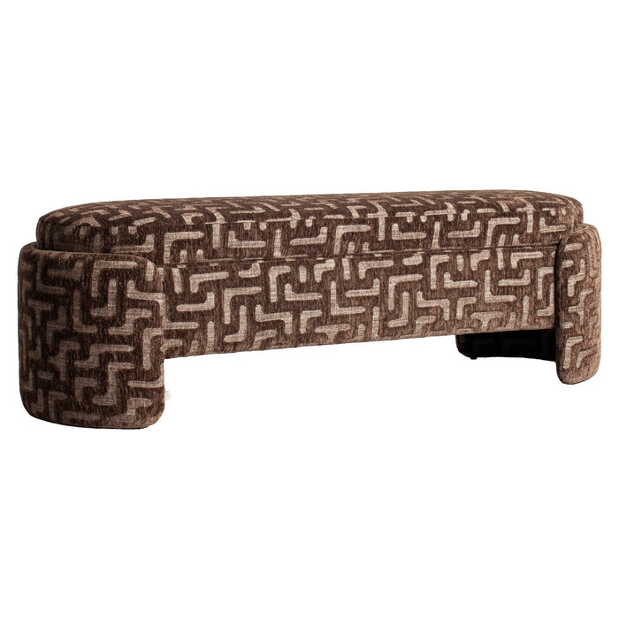 Richmond Bankje Cupid Met opbergruimte, Brown Labyrinth, 150cm - Bruin