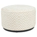 Richmond Poef Lexie Chevron, Ø70cm - Beige