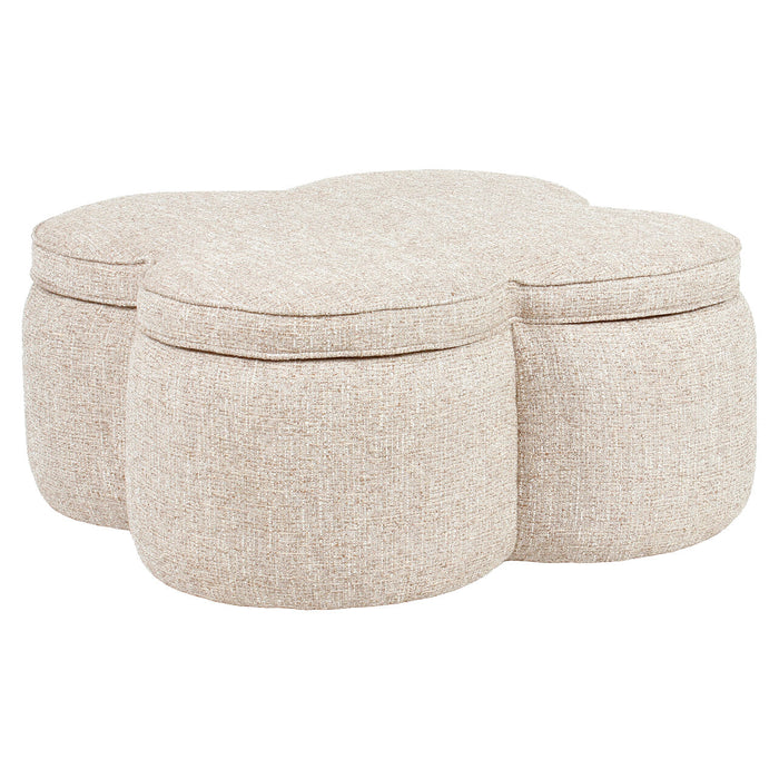 Richmond Poef Corbeau tweed - Sand, 92cm