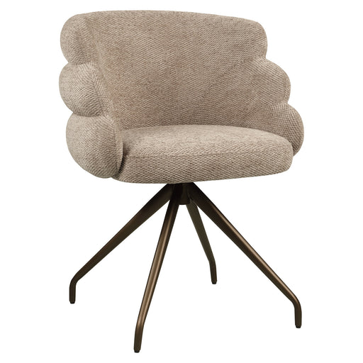 Richmond Draaibare Eetkamerstoel Kayla Boldweave - Mocca - ThatLyfeStyle