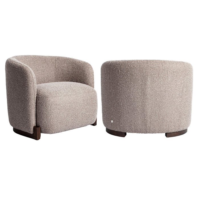 Richmond Fauteuil Hannah geweven stof - Mocca