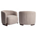 Richmond Fauteuil Hannah geweven stof - Mocca