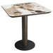 Richmond Vierkante Bistrotafel Langford Keramiek in Travertinlook, 70 x 70cm - Bruin